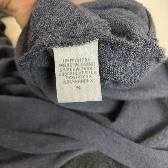 Soft Surroundings Pullover Blue Shawl Collar Lagenlook Size S Oversized Pockets - Picture 5 of 9